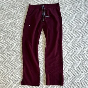 FIGS burgundy pants. Small, EUC